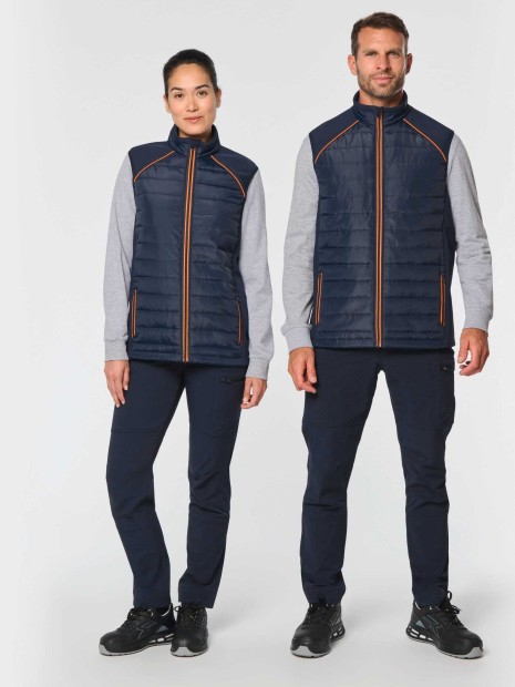 Vestes à personnaliser WK. DESIGNED TO WORK Bodywarmer Day To Day bi-matière unisexe 