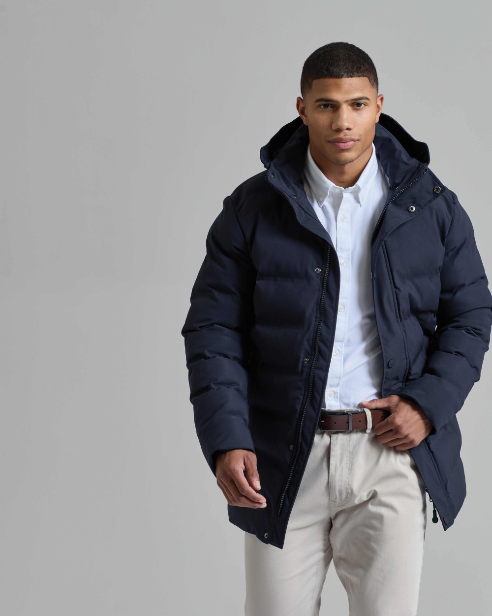 2786 Recycled bonded longline padded jacket Jacken personalisierbar