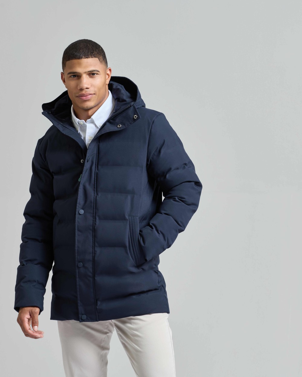 2786 Recycled bonded longline padded jacket Jacken personalisierbar