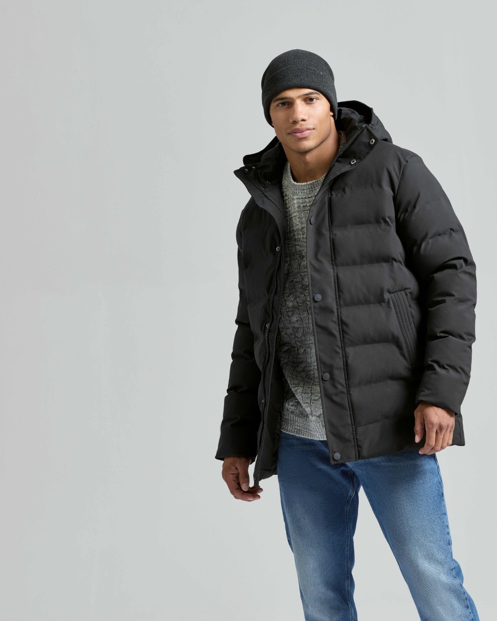 2786 Recycled bonded longline padded jacket Jacken personalisierbar