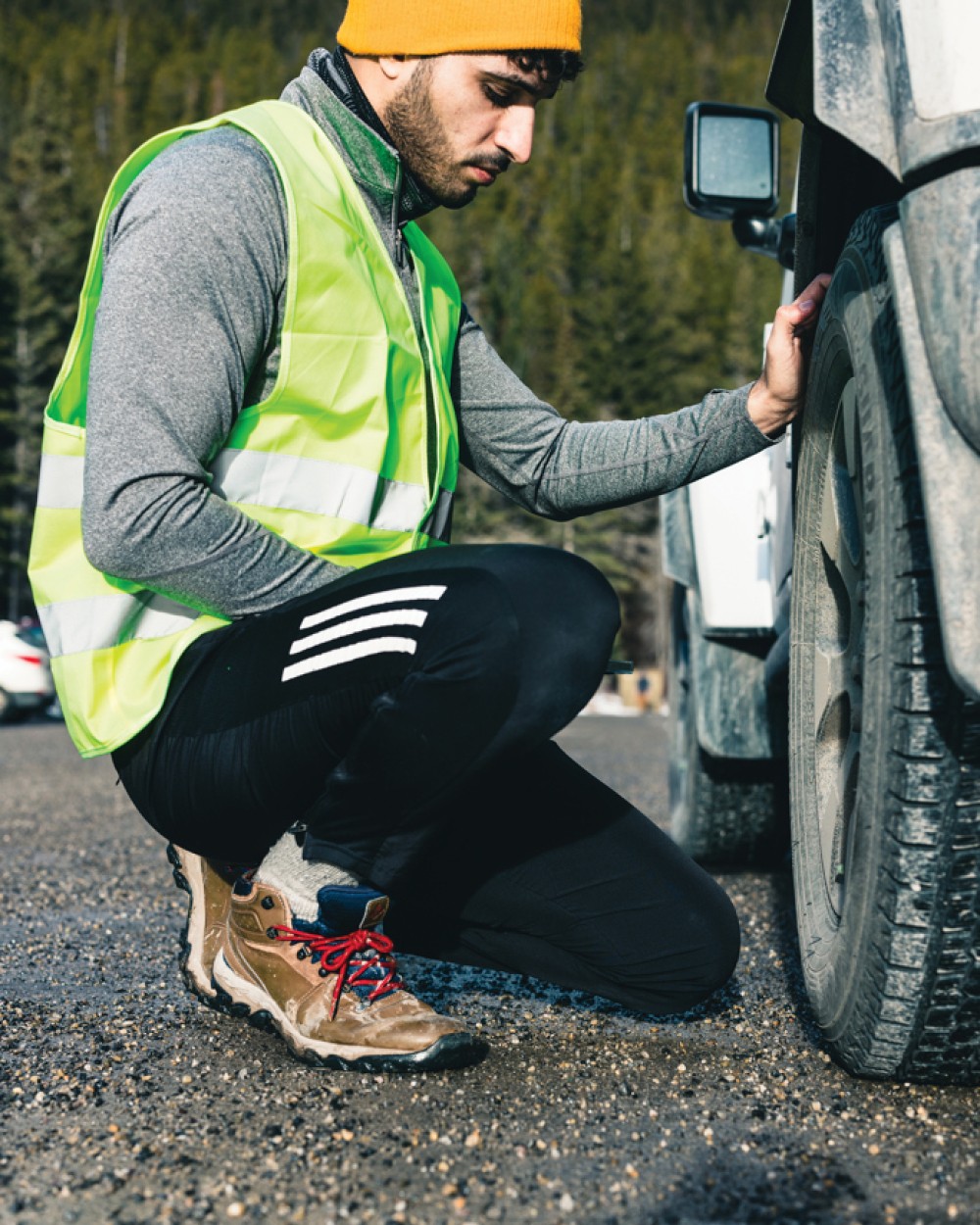 Fluo vestjes 4DO GRS gerecycled PET reflecterend veiligheidsvest voor bedrukking &amp; borduring