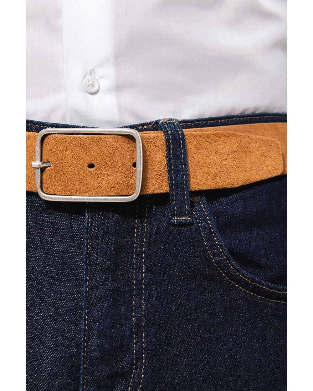Accessoires personnalisable KARIBAN Ceinture cuir  velours homme