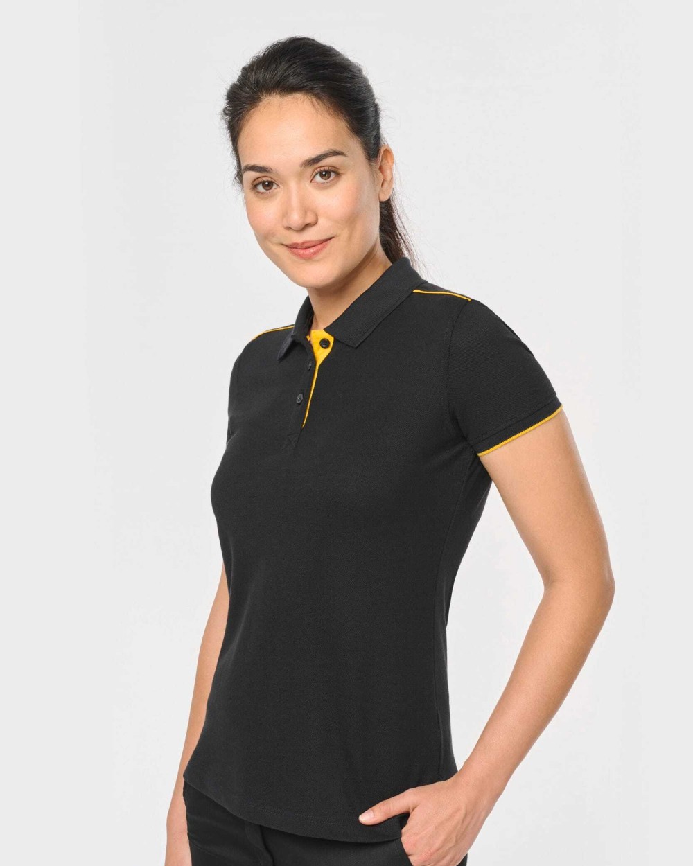 WK. DESIGNED TO WORK Damen-Polohemd Day To Day mit kontrastfarbenen, kurzen Ärmeln Poloshirts personalisierbar