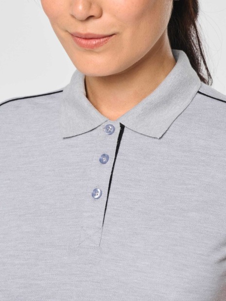 Polos à personnaliser WK. DESIGNED TO WORK Polo Day To Day contrasté manches courtes femme 