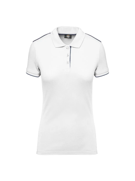 WK. DESIGNED TO WORK Polo Day To Day contrasté manches courtes femme /api/colors/0a5bce3c-f7ce-4afd-8f62-82c8c24eb7e9 personnalisable