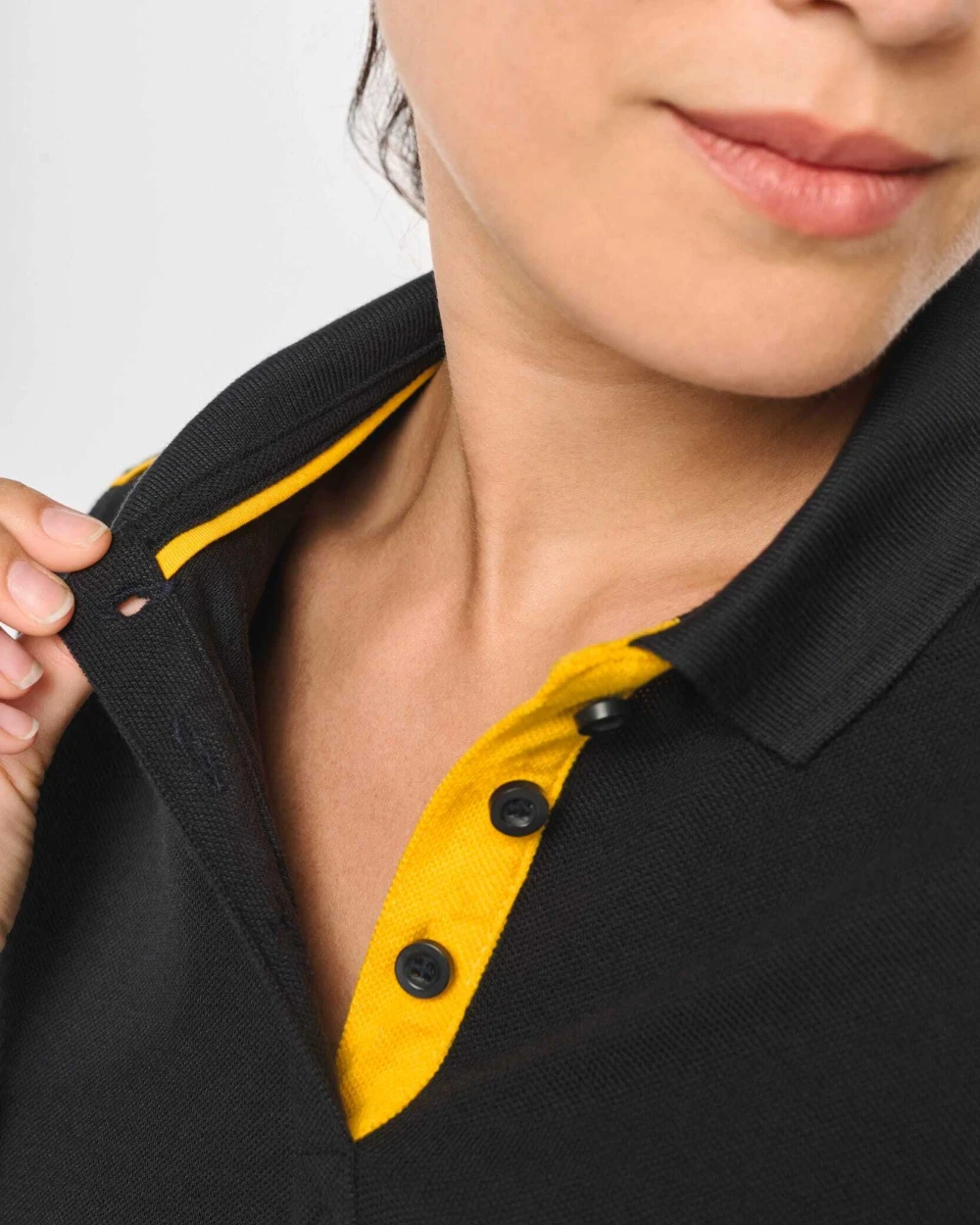 Polo's WK. DESIGNED TO WORK Contrasterende damespolo Day To Day korte mouwen voor bedrukking &amp; borduring