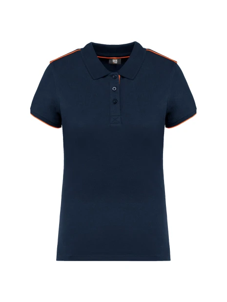 WK. DESIGNED TO WORK Polo Day To Day contrasté manches courtes femme /api/colors/4aa10cb8-ec49-4df5-89ba-a5619ab34e1d personnalisable