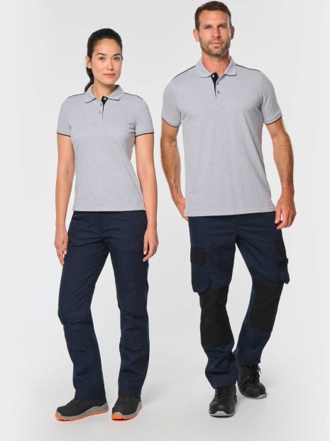 Polos à personnaliser WK. DESIGNED TO WORK Polo Day To Day contrasté manches courtes femme 