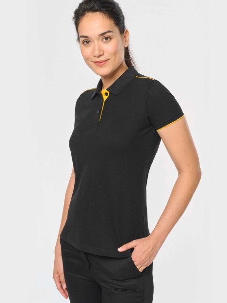 Polos à personnaliser WK. DESIGNED TO WORK Polo Day To Day contrasté manches courtes femme 