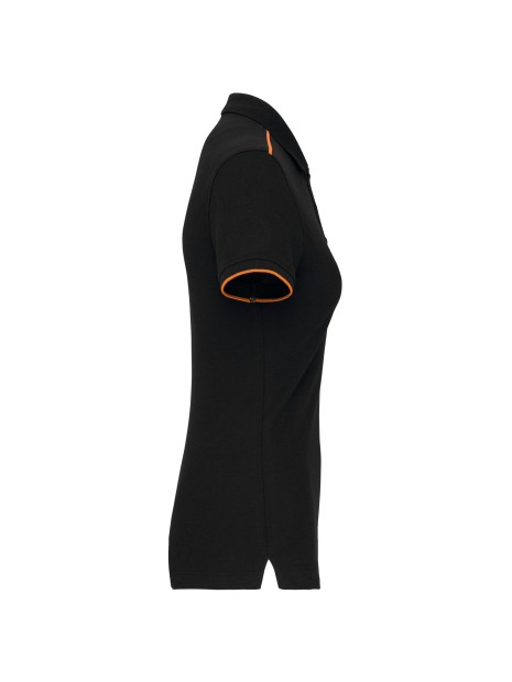 WK. DESIGNED TO WORK Polo Day To Day contrasté manches courtes femme /api/colors/f6473df6-5ff7-425a-9b26-f0846ae4f1b4 personnalisable