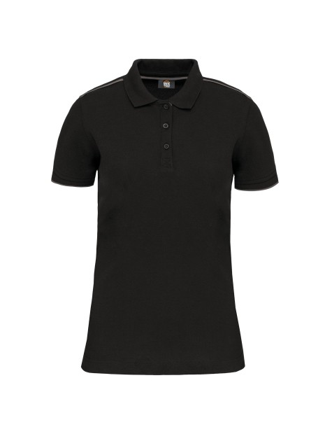 WK. DESIGNED TO WORK Polo Day To Day contrasté manches courtes femme /api/colors/bf171ae2-0751-4b73-8324-ce7081841e34 personnalisable