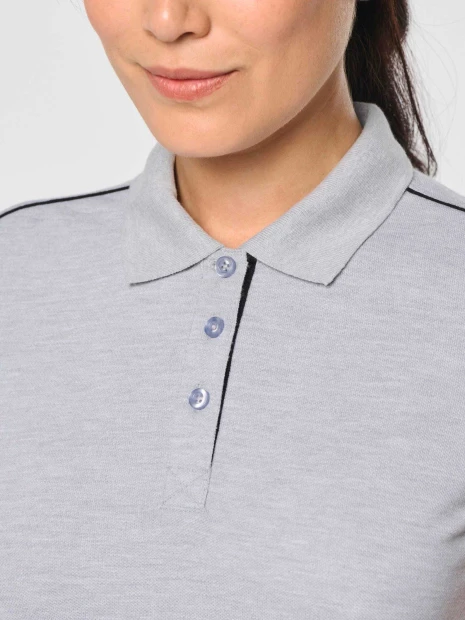Polos à personnaliser WK. DESIGNED TO WORK Polo Day To Day contrasté manches courtes femme 