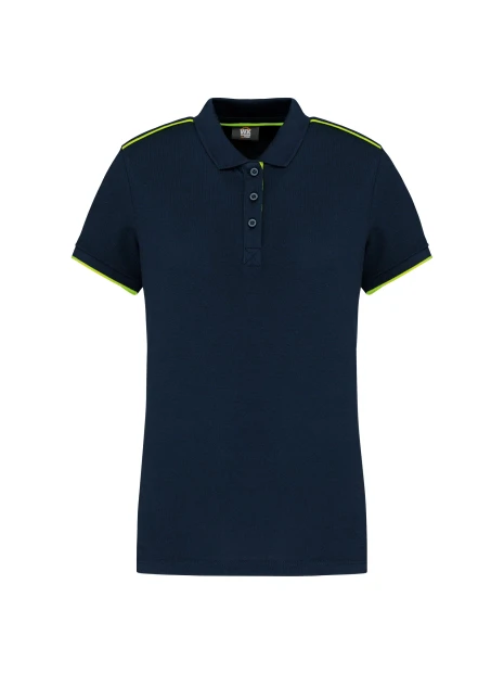 WK. DESIGNED TO WORK Polo Day To Day contrasté manches courtes femme /api/colors/d66395df-2ca0-431e-8797-a9b81fc48a88 personnalisable