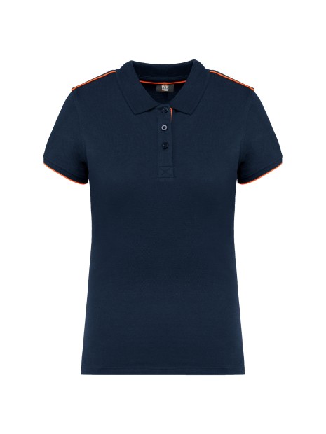 WK. DESIGNED TO WORK Polo Day To Day contrasté manches courtes femme /api/colors/4aa10cb8-ec49-4df5-89ba-a5619ab34e1d personnalisable