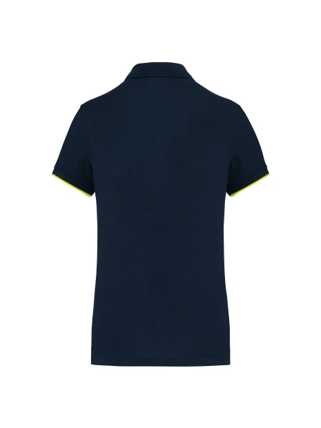 WK. DESIGNED TO WORK Polo Day To Day contrasté manches courtes femme /api/colors/d66395df-2ca0-431e-8797-a9b81fc48a88 personnalisable