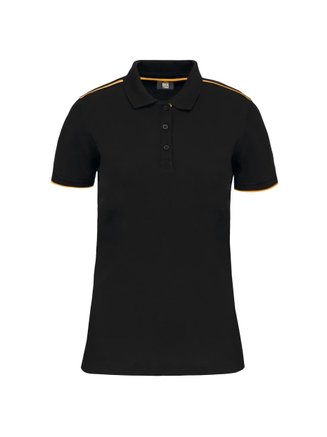 WK. DESIGNED TO WORK Polo Day To Day contrasté manches courtes femme /api/colors/e00f7052-bead-472c-ad39-3174d0f0e6f7 personnalisable