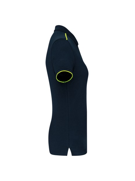 WK. DESIGNED TO WORK Polo Day To Day contrasté manches courtes femme /api/colors/d66395df-2ca0-431e-8797-a9b81fc48a88 personnalisable