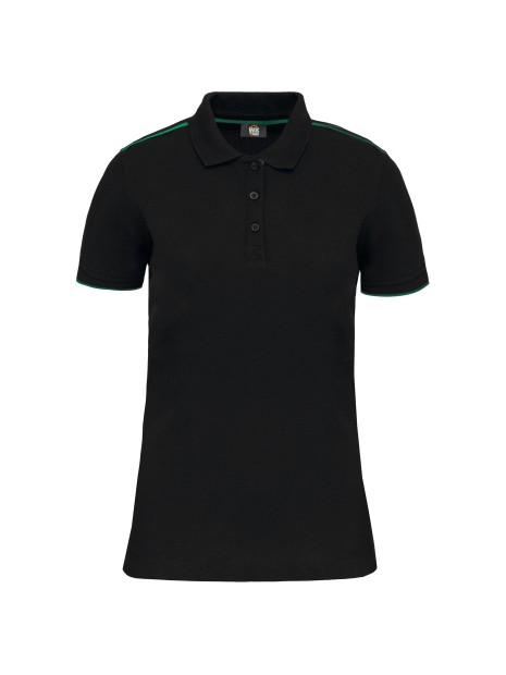 WK. DESIGNED TO WORK Polo Day To Day contrasté manches courtes femme /api/colors/8c4dab8e-c41b-443b-b34e-f5aa6bab4c1f personnalisable
