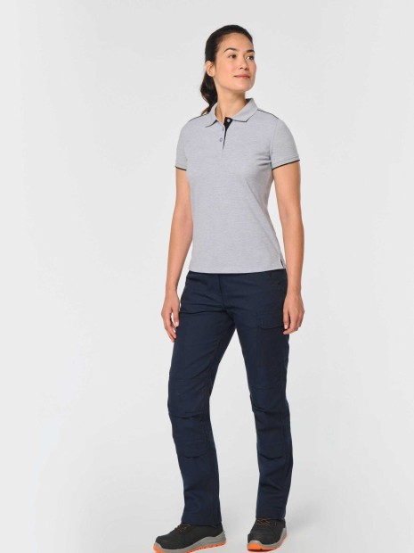 Polos à personnaliser WK. DESIGNED TO WORK Polo Day To Day contrasté manches courtes femme 