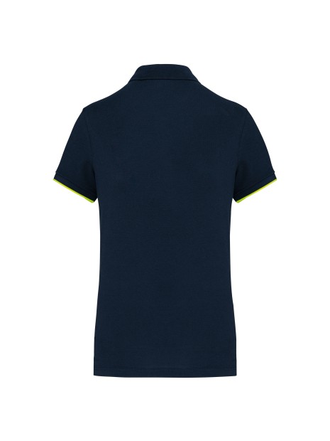 WK. DESIGNED TO WORK Polo Day To Day contrasté manches courtes femme /api/colors/d66395df-2ca0-431e-8797-a9b81fc48a88 personnalisable