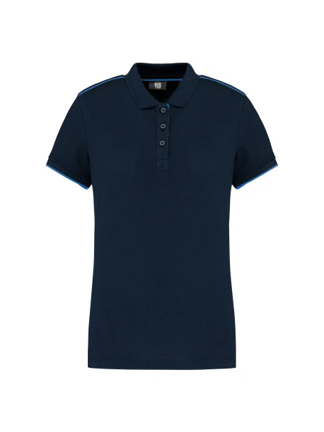 WK. DESIGNED TO WORK Polo Day To Day contrasté manches courtes femme /api/colors/58ae6b2e-fbb9-40aa-aa97-acbeba9ce4e7 personnalisable