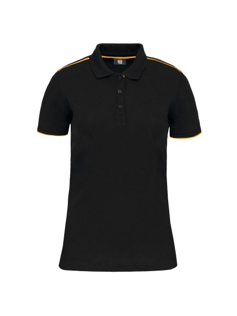 WK. DESIGNED TO WORK Polo Day To Day contrasté manches courtes femme /api/colors/e00f7052-bead-472c-ad39-3174d0f0e6f7 personnalisable