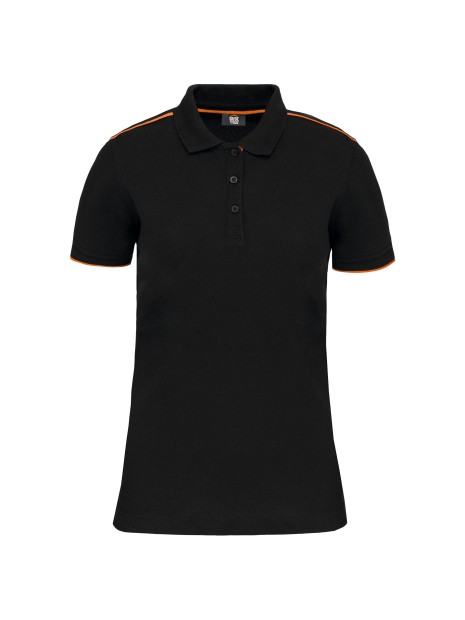 WK. DESIGNED TO WORK Polo Day To Day contrasté manches courtes femme /api/colors/f6473df6-5ff7-425a-9b26-f0846ae4f1b4 personnalisable