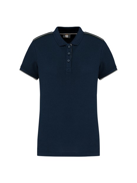 WK. DESIGNED TO WORK Polo Day To Day contrasté manches courtes femme /api/colors/a9afae7b-228f-455f-8532-82abab428f1e personnalisable