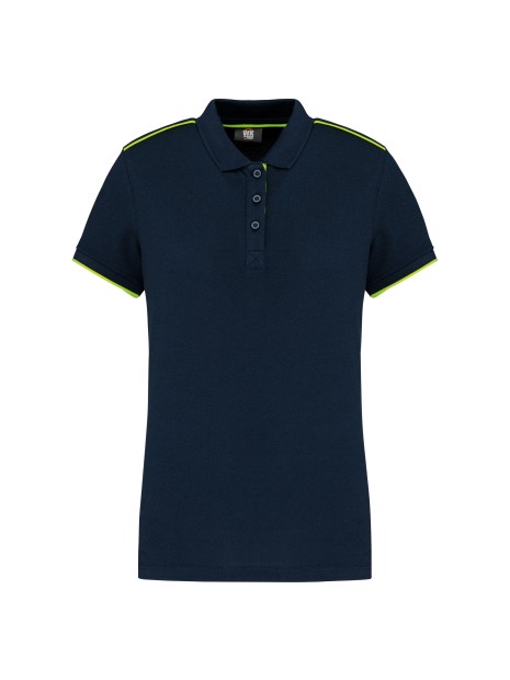 WK. DESIGNED TO WORK Polo Day To Day contrasté manches courtes femme /api/colors/d66395df-2ca0-431e-8797-a9b81fc48a88 personnalisable