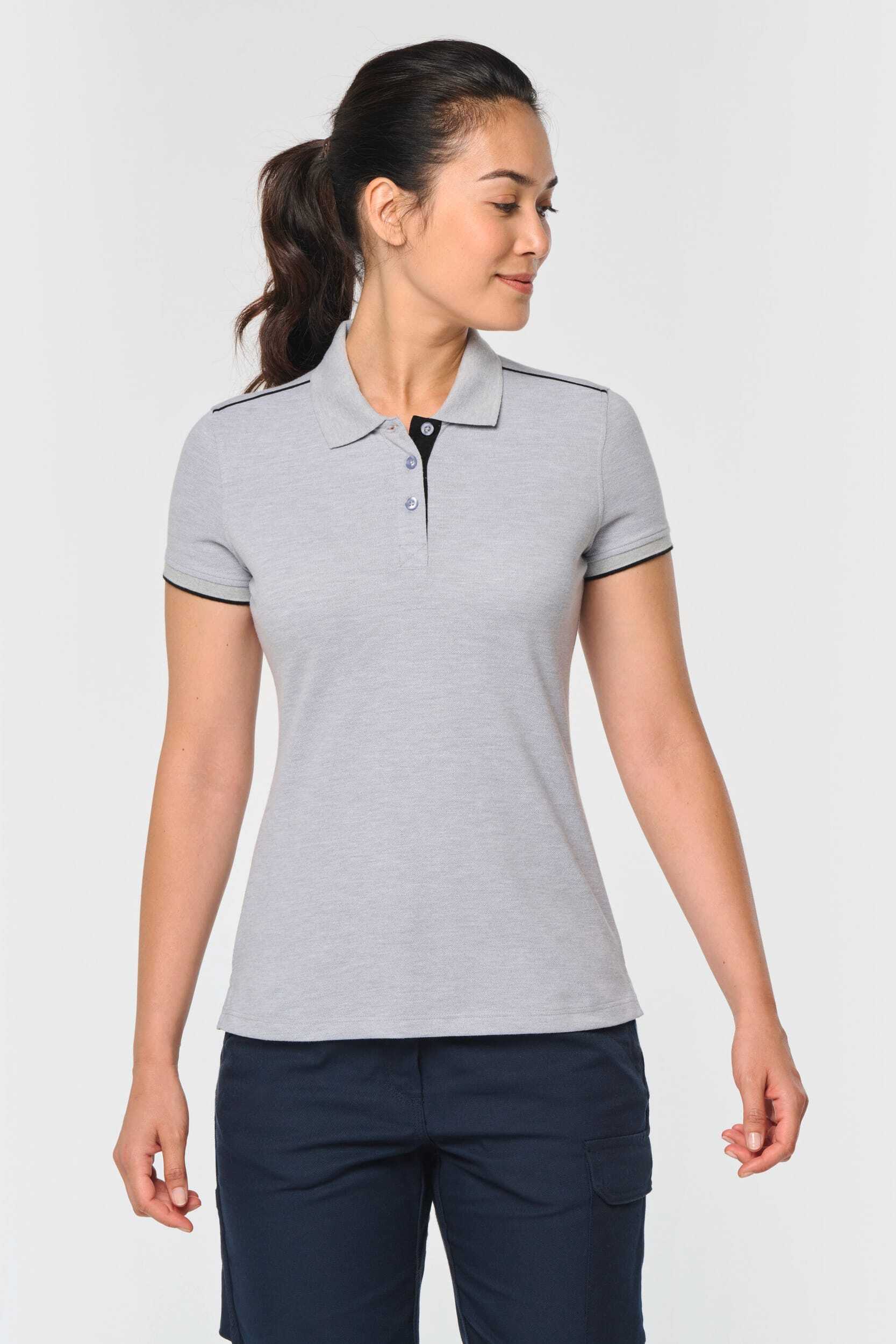 Polos personnalisable WK. DESIGNED TO WORK Polo Day To Day contrasté manches courtes femme