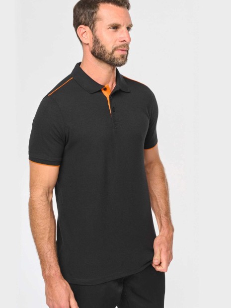 Polos à personnaliser WK. DESIGNED TO WORK Polo Day To Day contrasté manches courtes homme 