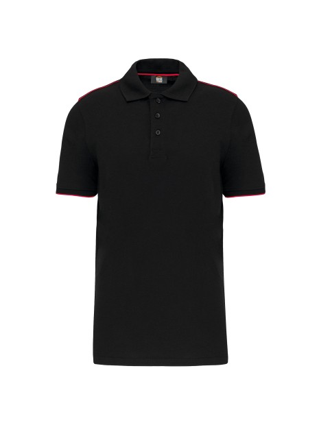 WK. DESIGNED TO WORK Polo Day To Day contrasté manches courtes homme /api/colors/408d50a3-bca9-4bb6-a04b-5019e7abc8dd personnalisable