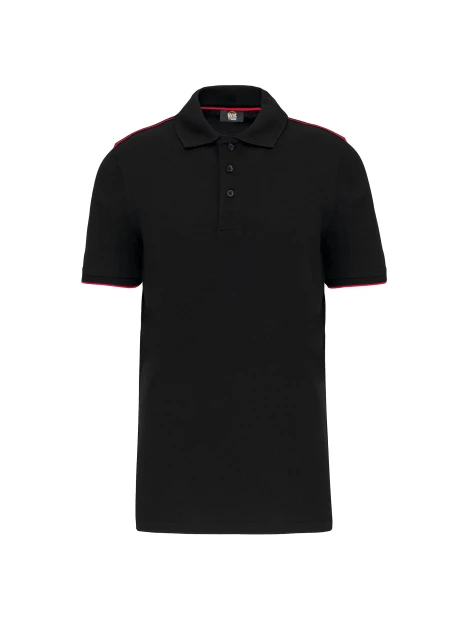 WK. DESIGNED TO WORK Polo Day To Day contrasté manches courtes homme /api/colors/408d50a3-bca9-4bb6-a04b-5019e7abc8dd personnalisable