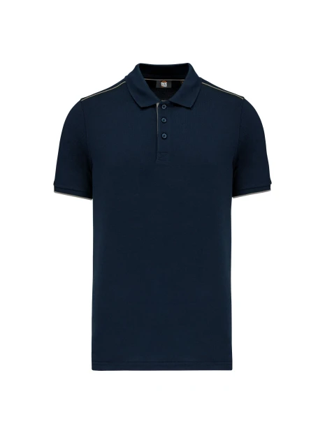 WK. DESIGNED TO WORK Polo Day To Day contrasté manches courtes homme /api/colors/a9afae7b-228f-455f-8532-82abab428f1e personnalisable