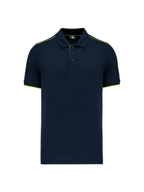 WK. DESIGNED TO WORK Polo Day To Day contrasté manches courtes homme /api/colors/d66395df-2ca0-431e-8797-a9b81fc48a88 personnalisable