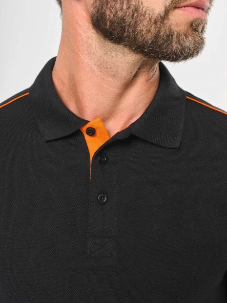 Polos à personnaliser WK. DESIGNED TO WORK Polo Day To Day contrasté manches courtes homme 