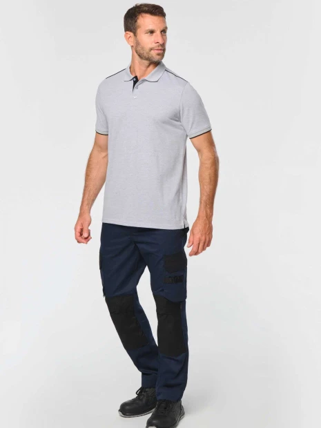 Polos à personnaliser WK. DESIGNED TO WORK Polo Day To Day contrasté manches courtes homme 