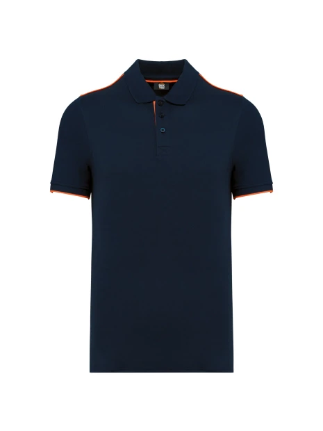 WK. DESIGNED TO WORK Polo Day To Day contrasté manches courtes homme /api/colors/4aa10cb8-ec49-4df5-89ba-a5619ab34e1d personnalisable