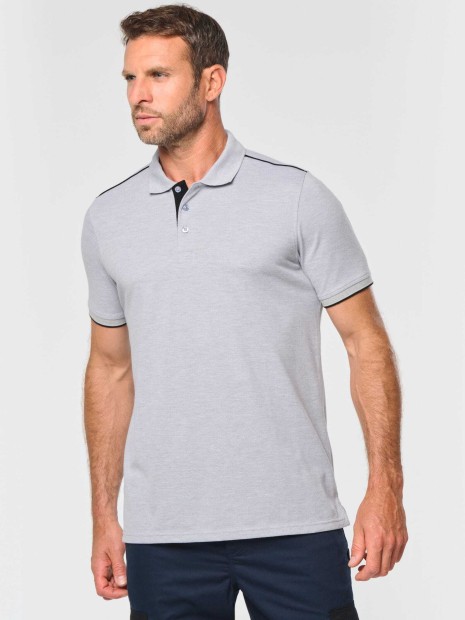 Polos à personnaliser WK. DESIGNED TO WORK Polo Day To Day contrasté manches courtes homme 
