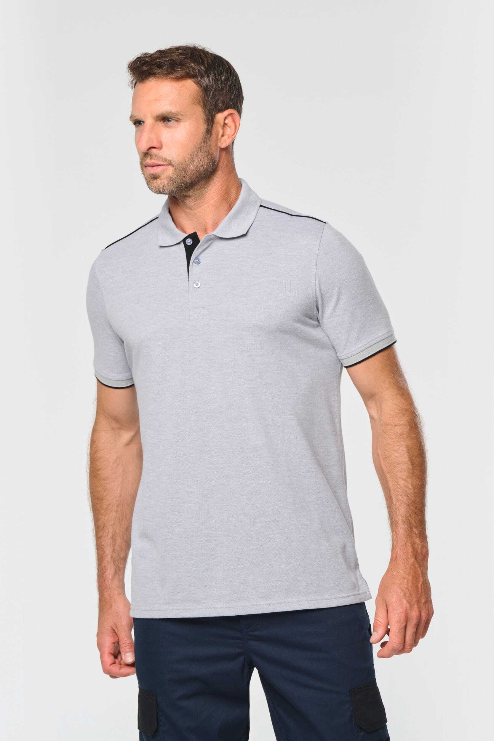 Polos personnalisable WK. DESIGNED TO WORK Polo Day To Day contrasté manches courtes homme