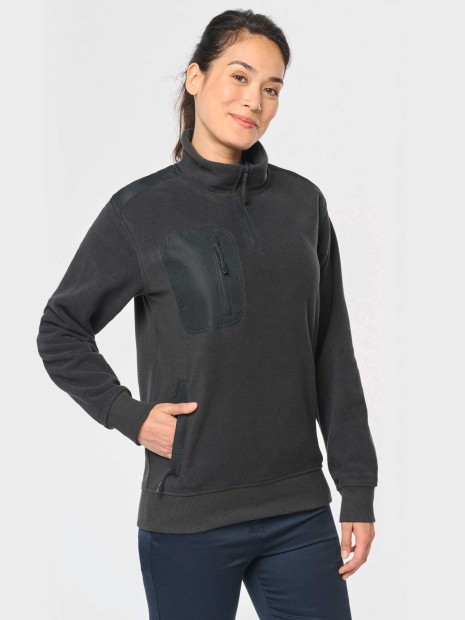 Laines polaires à personnaliser WK. DESIGNED TO WORK Polaire écoresponsable col zippé unisexe 