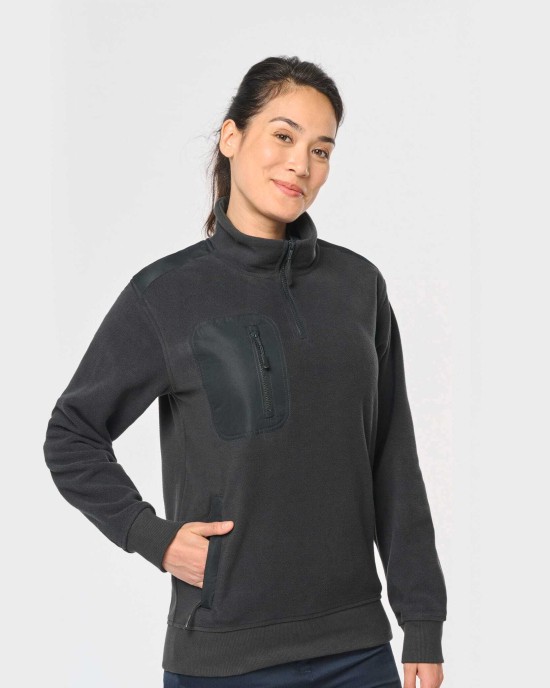 Laines polaires personnalisable Wk. Designed To Work Polaire écoresponsable col zippé unisexe