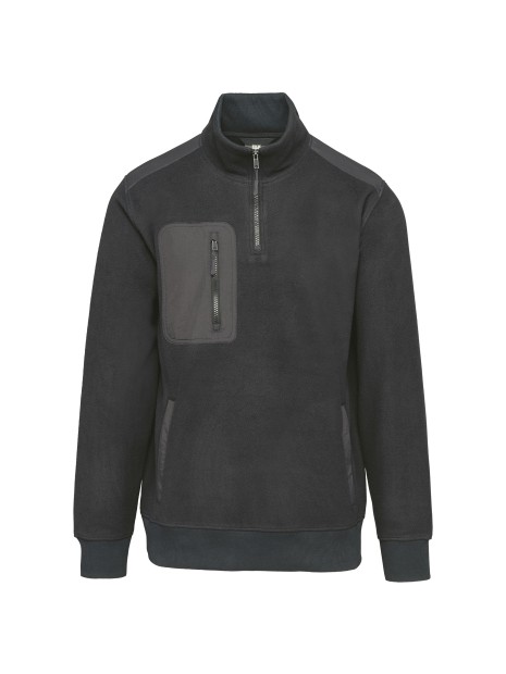 WK. DESIGNED TO WORK Polaire écoresponsable col zippé unisexe /api/colors/3664e9be-231a-44a8-bacd-707b001b474c personnalisable