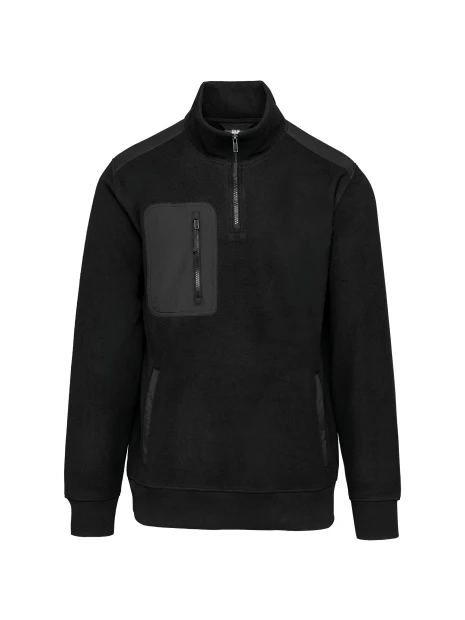 WK. DESIGNED TO WORK Polaire écoresponsable col zippé unisexe /api/colors/b9fdad4a-5e94-45cb-8c03-c08b349b28c3 personnalisable