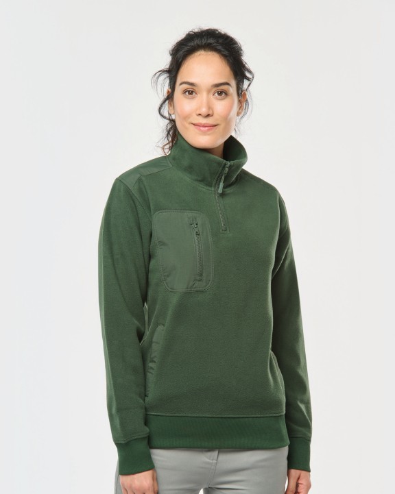 Laines polaires personnalisable WK. DESIGNED TO WORK Polaire écoresponsable col zippé unisexe
