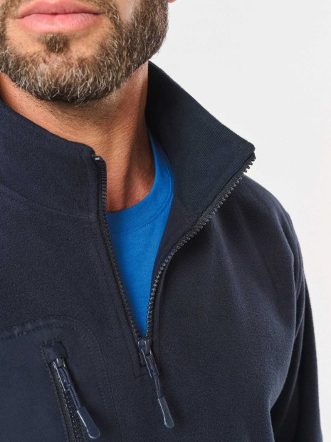 Laines polaires à personnaliser WK. DESIGNED TO WORK Polaire écoresponsable col zippé unisexe 