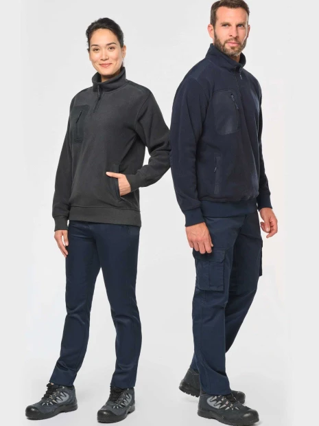Laines polaires à personnaliser WK. DESIGNED TO WORK Polaire écoresponsable col zippé unisexe 