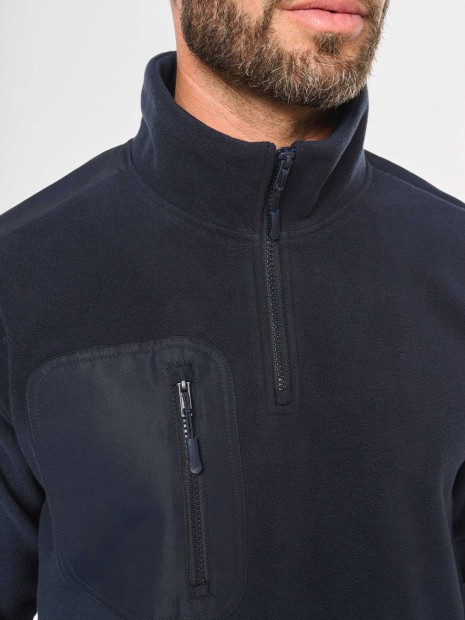 Laines polaires à personnaliser WK. DESIGNED TO WORK Polaire écoresponsable col zippé unisexe 