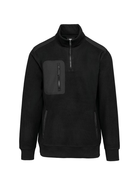 WK. DESIGNED TO WORK Polaire écoresponsable col zippé unisexe /api/colors/b9fdad4a-5e94-45cb-8c03-c08b349b28c3 personnalisable