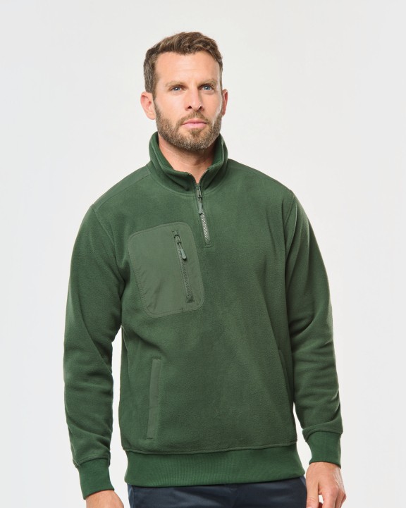 Laines polaires personnalisable WK. DESIGNED TO WORK Polaire écoresponsable col zippé unisexe